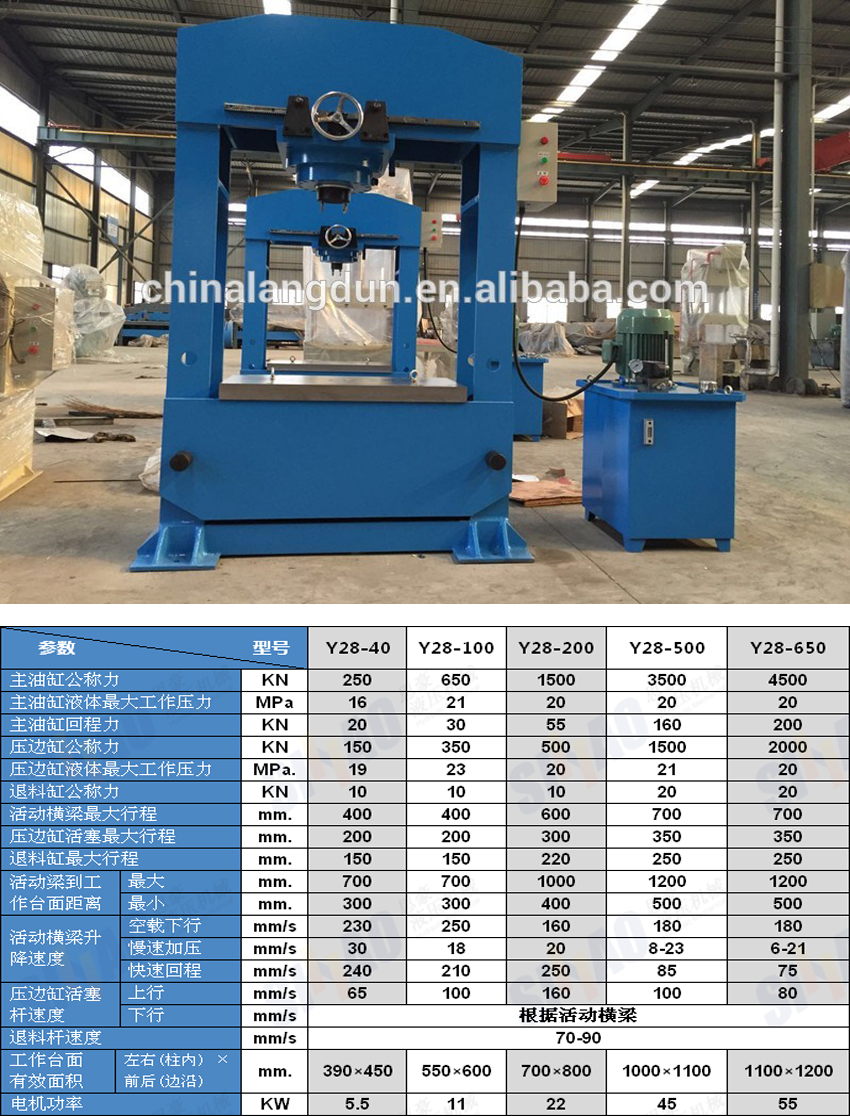 Y28-500噸框架式液壓機(jī)